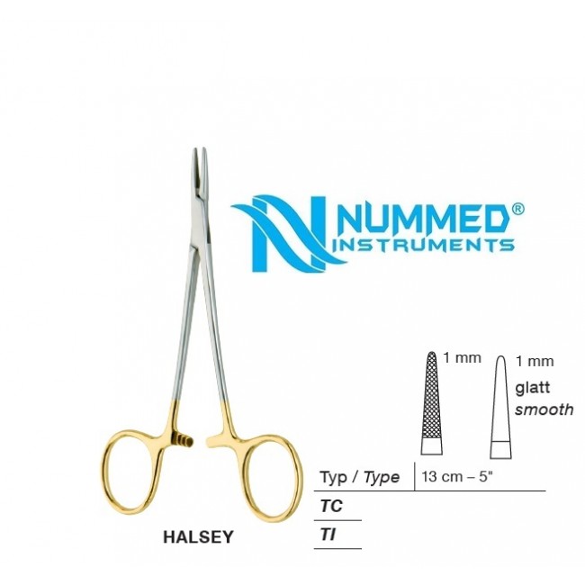 Halsey Needle Holder,13 cm,TC Halsey Needle Holder,13 cm,TC
